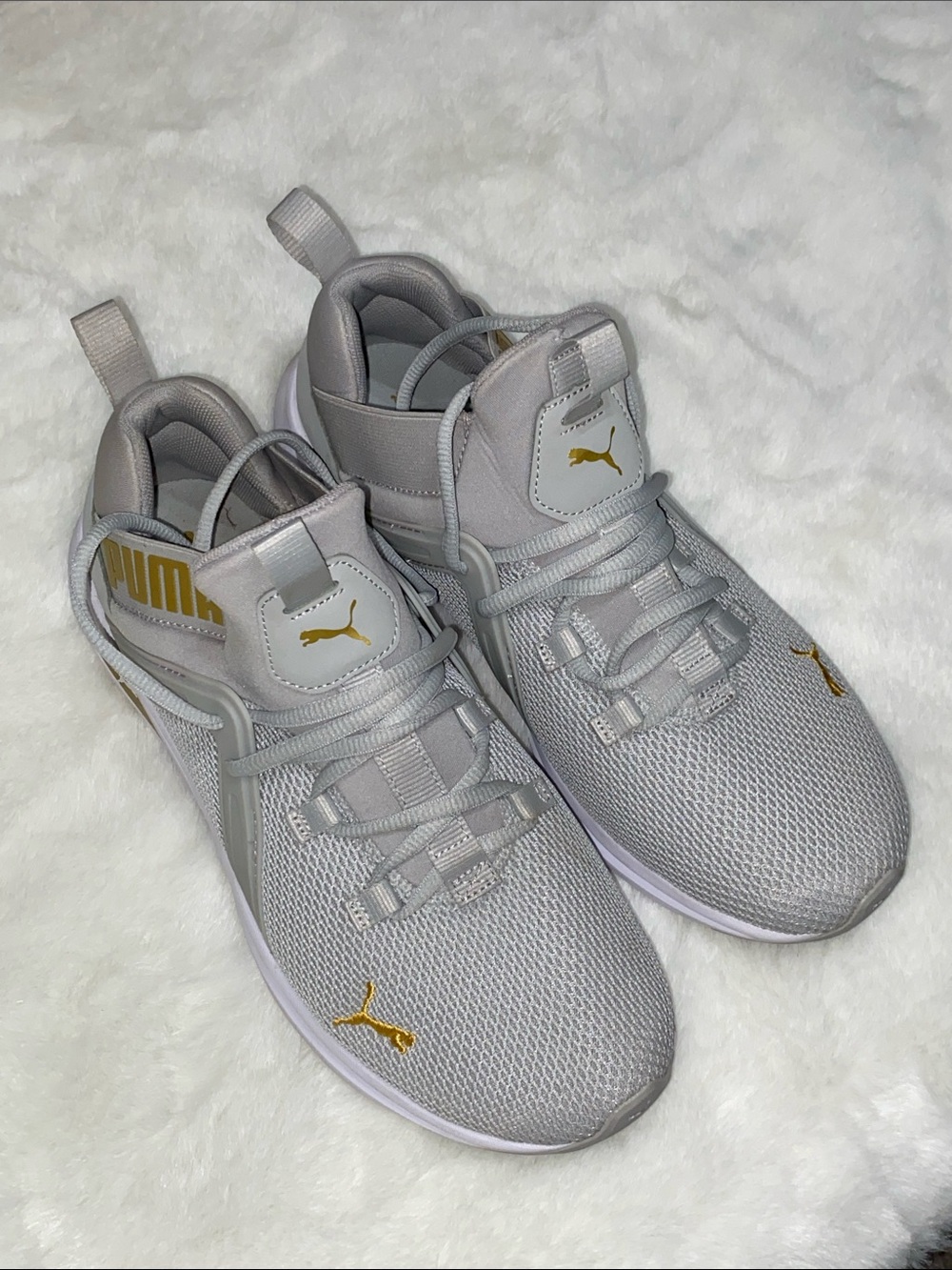 Puma Enzo 2 Light Gray Sneakers WOMENS size 11 soft foam insoles optimal comfort